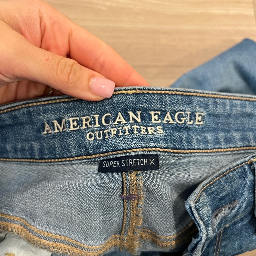 American Eagle Outfitters Ripped Skinny Jeans in Blue - Picture 2 of 7